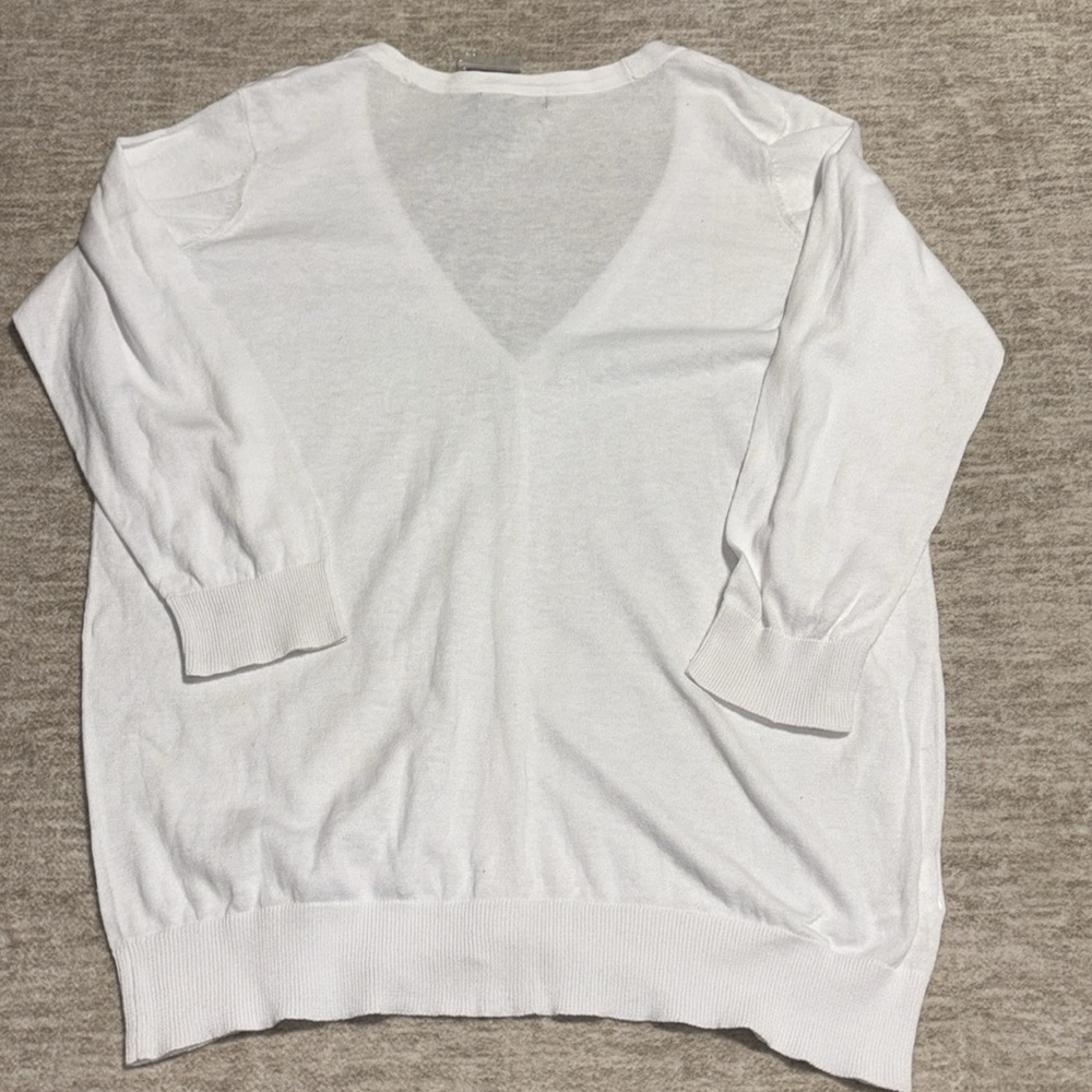 XL NWT White cardigan The Limited lightweight short gold buttons Women's - Picture 4 of 4